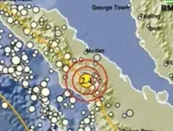 Gempa Magnitudo 2,4 Guncang Samosir, Pusat di Kedalaman 2 Km