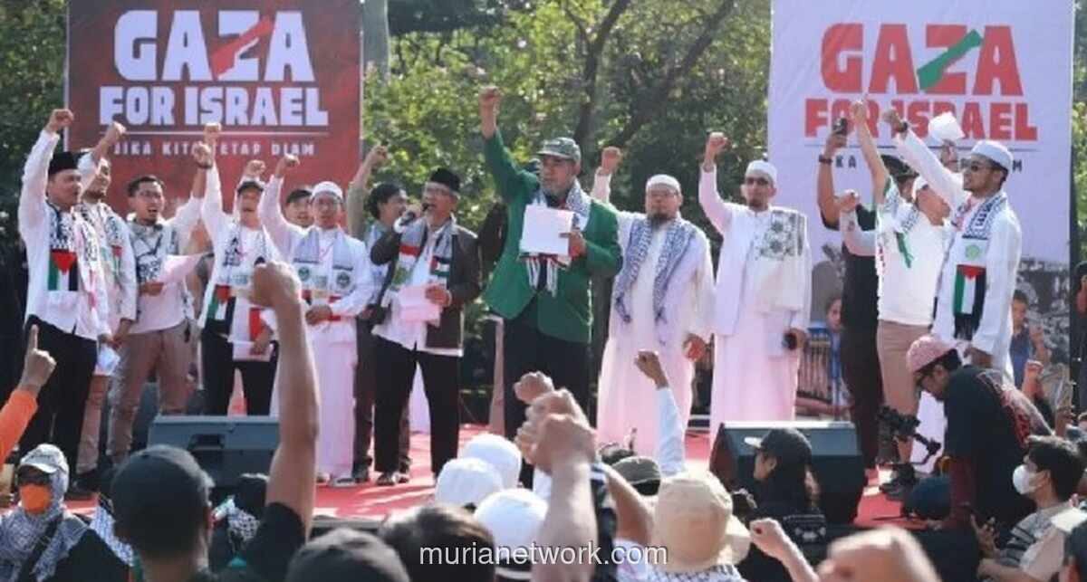 Ribuan Massa Aksi Bela Palestina di Monas Kecam Narasi Gencatan Senjata