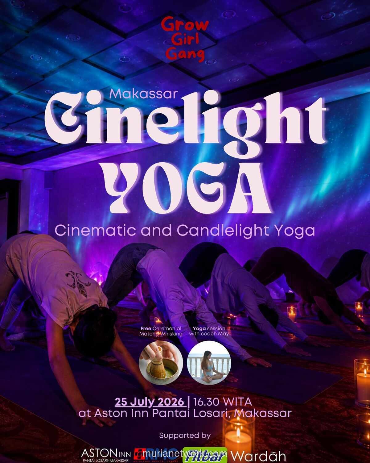 Makassar Cinelight Yoga Hadirkan Pengalaman Yoga Imersif dengan Candlelight dan Visual Sinematik