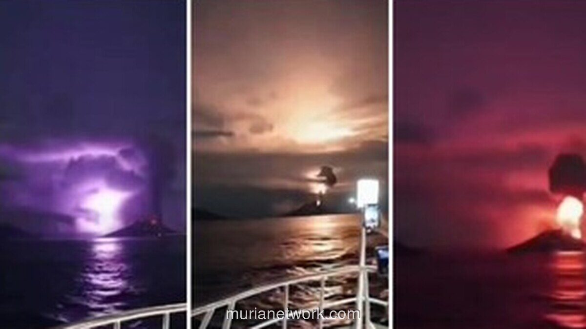 KSOP Bakauheni Larang Kapal Mendekati Gunung Anak Krakatau Radius 5 Km