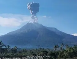 Gunung Lewotobi Laki-laki Erupsi Dua Kali, Kolom Abu Capai 1.600 Meter