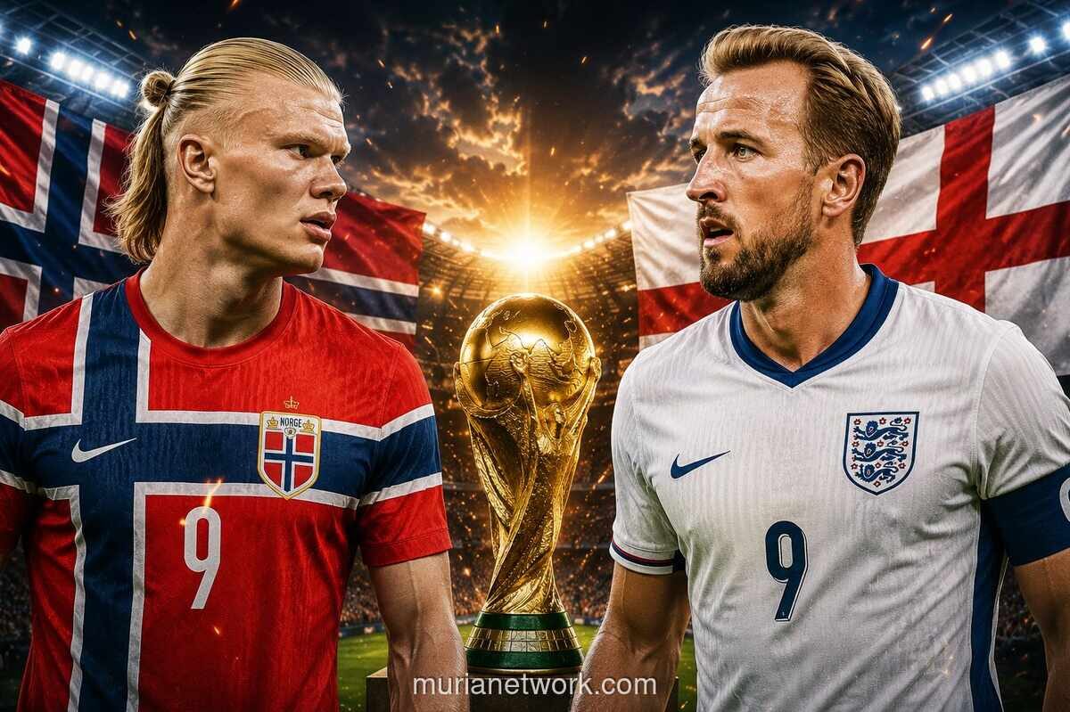 Inggris vs Norwegia di Perempat Final Piala Dunia: Duel Dua Predator Gol Kane dan Haaland