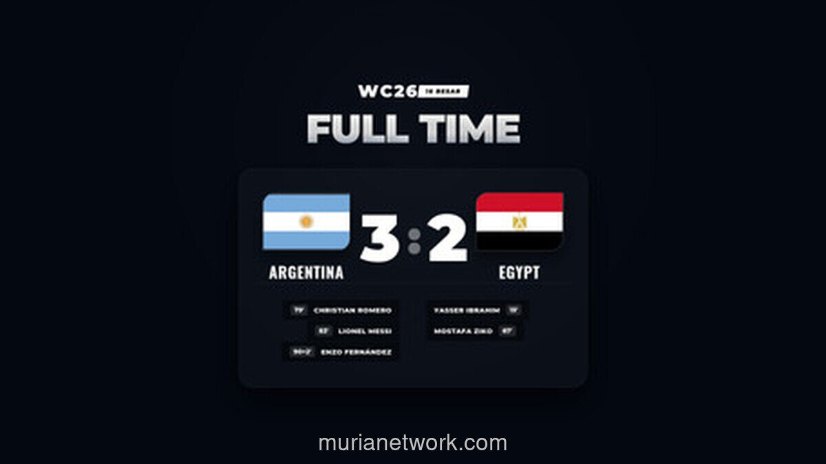 Argentina Comeback Dramatis, Tumbangkan Mesir 3-2 dan Lolos ke Babak Selanjutnya
