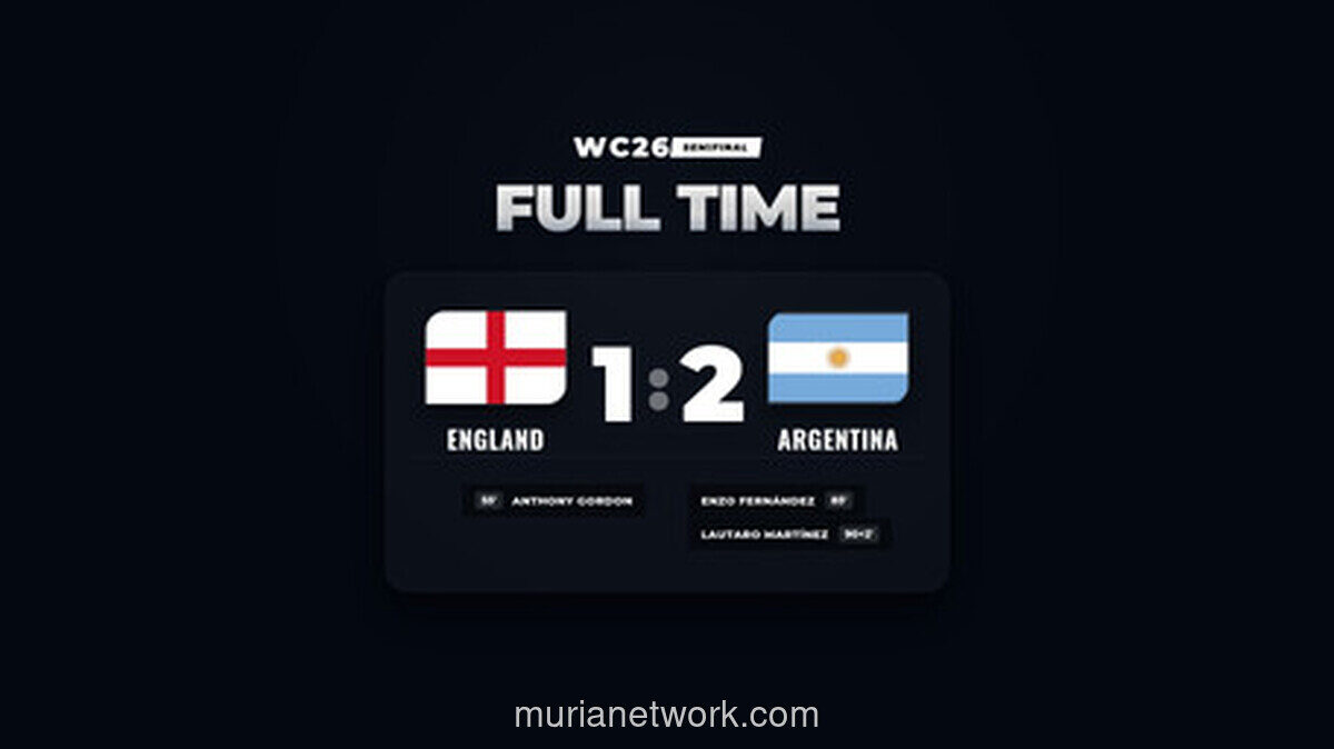 Argentina Balas Gol Inggris di Menit Akhir, Lolos ke Babak Berikutnya