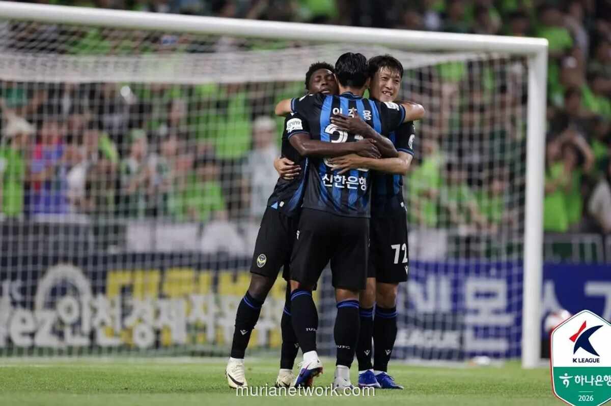 Incheon United Kalahkan Jeonbuk Hyundai 1-0, Naik ke Peringkat Keenam K League 1