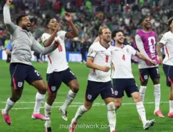 Inggris ke Perempatfinal Piala Dunia Usai Kalahkan Meksiko dengan 10 Pemain
