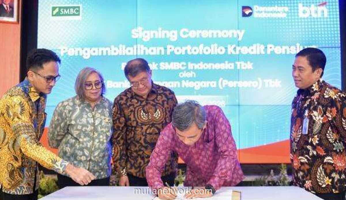 BTN Resmi Kelola Portofolio Kredit Pensiun SMBC Indonesia
