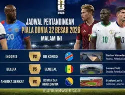 Babak 32 Besar Piala Dunia 2026: Inggris, Belgia, dan AS Siap Bertempur