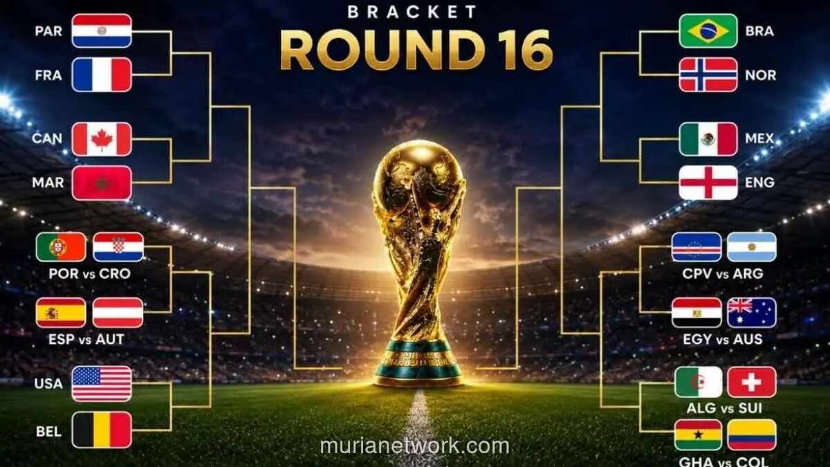 Babak 16 Besar Piala Dunia 2026 Mulai 5 Juli, 10 Tim Sudah Lolos
