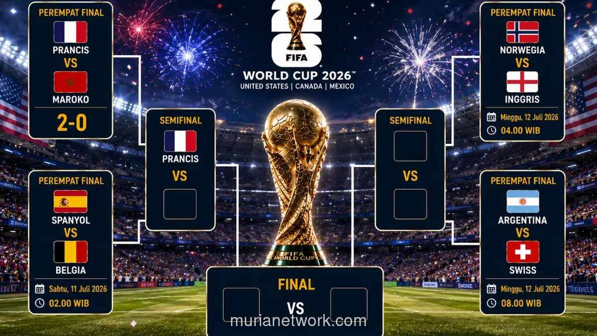 Prancis Hajar Maroko 2-0, Melaju ke Semifinal Piala Dunia 2026