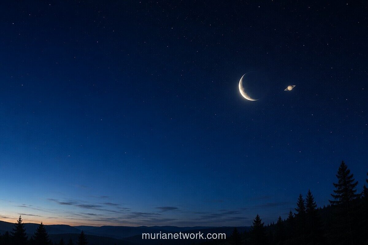 Malam Ini, Konjungsi Saturnus dan Bulan Hiasi Langit Indonesia