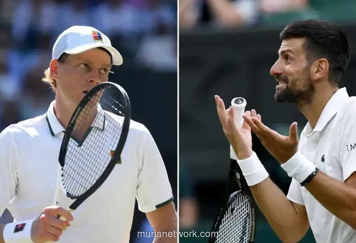 Sinner Rebut Set Pertama atas Djokovic di Semifinal Wimbledon