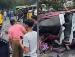 Kecelakaan Beruntun di Sibolangit, Jalur Medan-Berastagi Macet Total