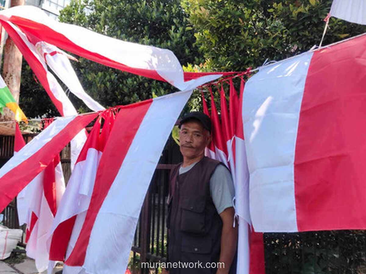 Pedagang Bendera Musiman di Yogyakarta Berharap Rezeki Menjelang 17 Agustus