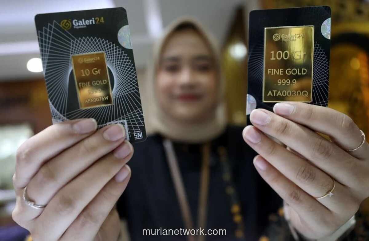 Harga Emas di Pegadaian Kompak Turun, Antam Merosot Rp6.000 per Gram