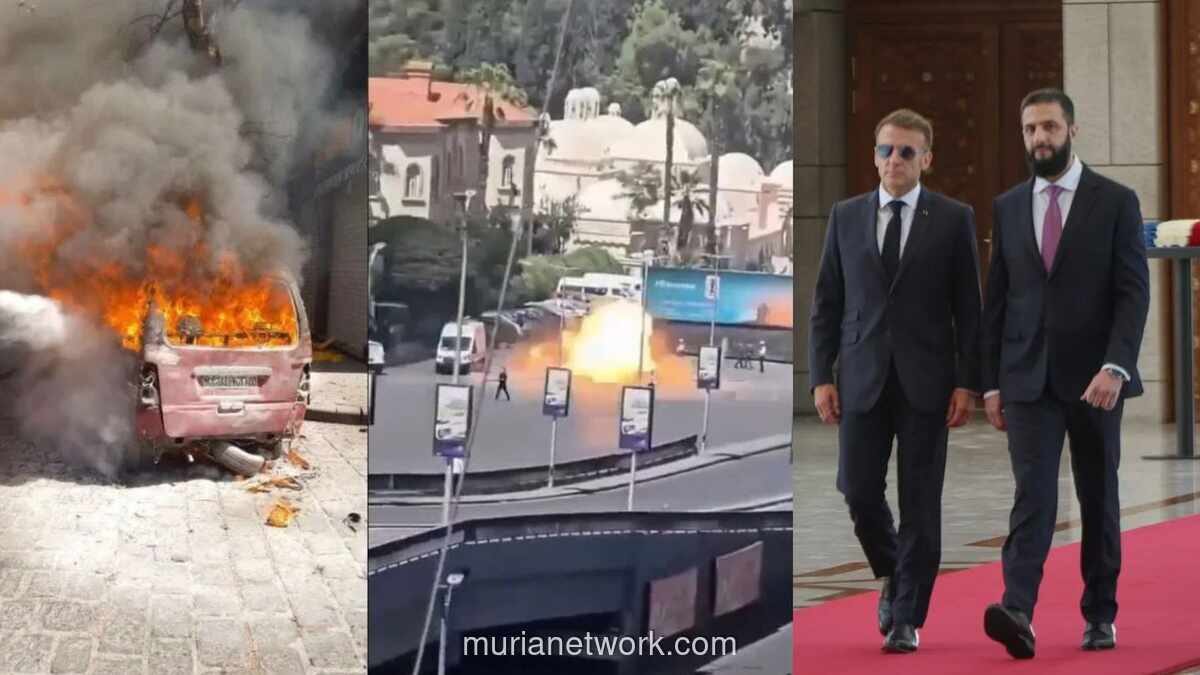 Ledakan Bom Guncang Damaskus saat Macron Bertemu Presiden Suriah