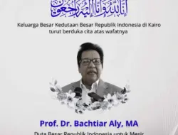 Mantan Dubes RI untuk Mesir Bachtiar Aly Meninggal Dunia