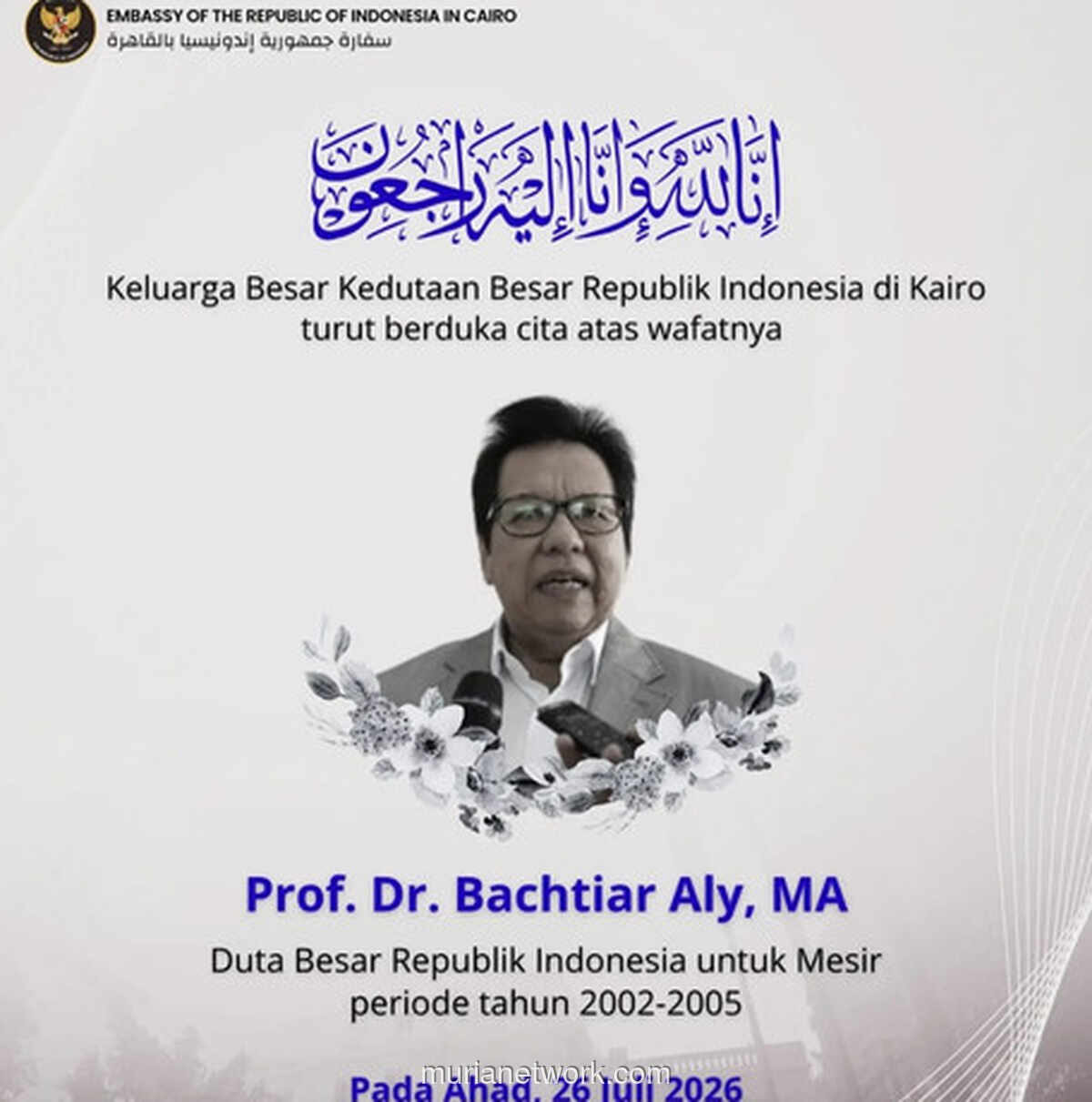 Mantan Dubes RI untuk Mesir Bachtiar Aly Meninggal Dunia