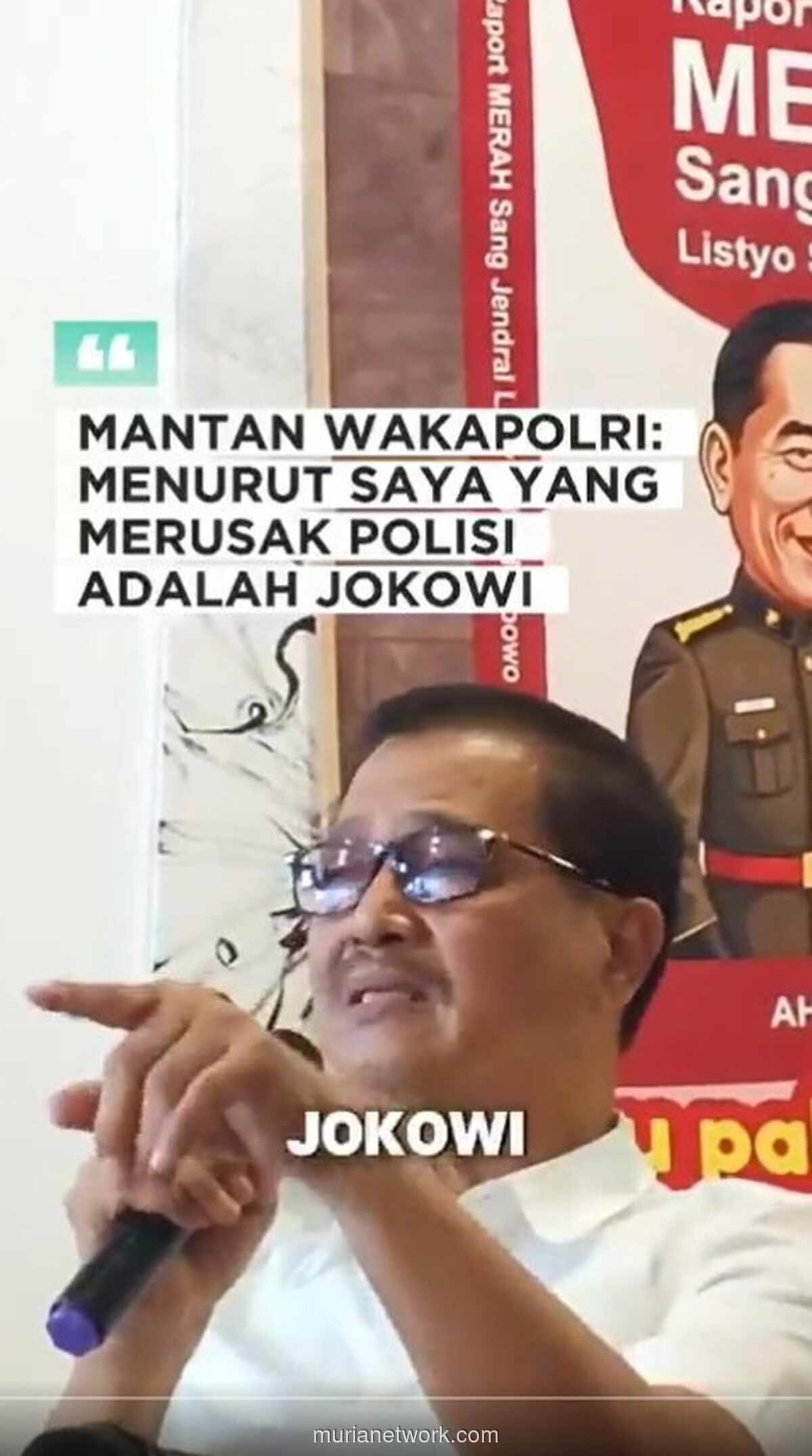 Mantan Wakapolri Oegroseno Tuding Jokowi Rusak Institusi Polri