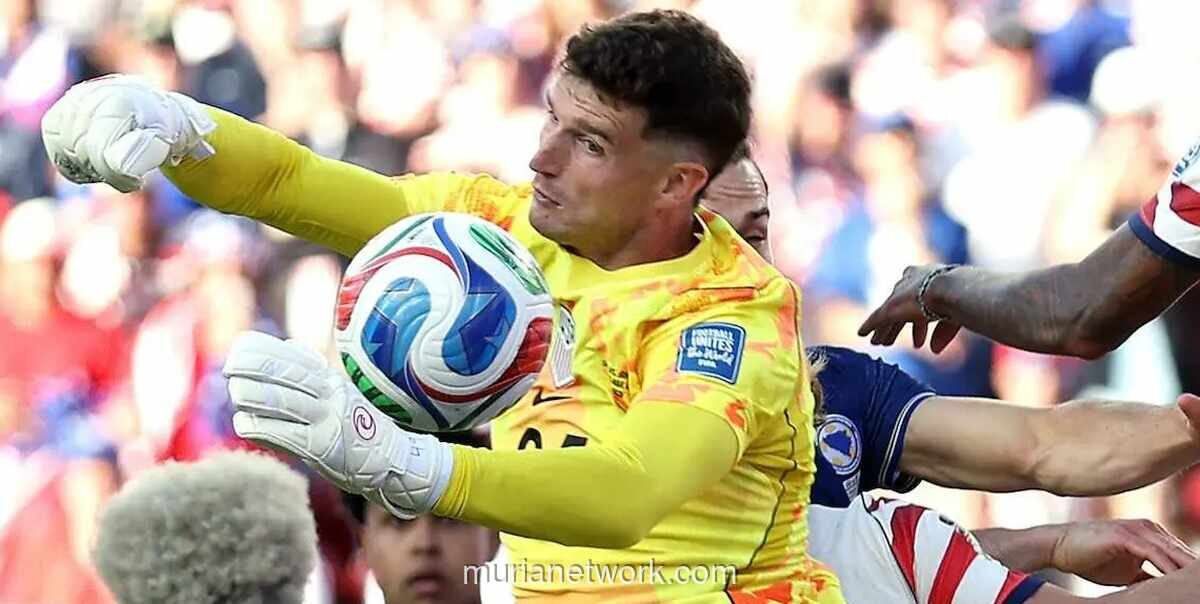 Kiper AS Matt Freese Kebobolan di Menit Kesembilan, Amerika Serikat Tertinggal dari Belgia