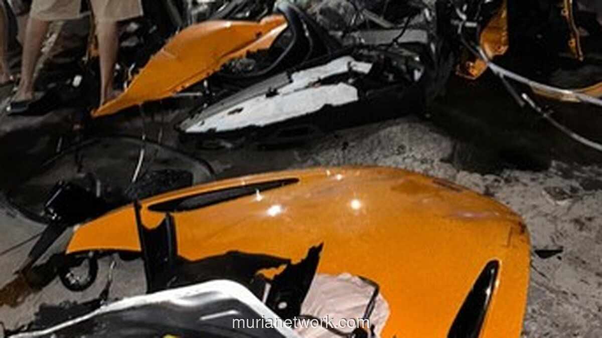 McLaren Milik Content Creator Andra ST Terbelah Usai Tabrak Tiang Listrik di Sukoharjo