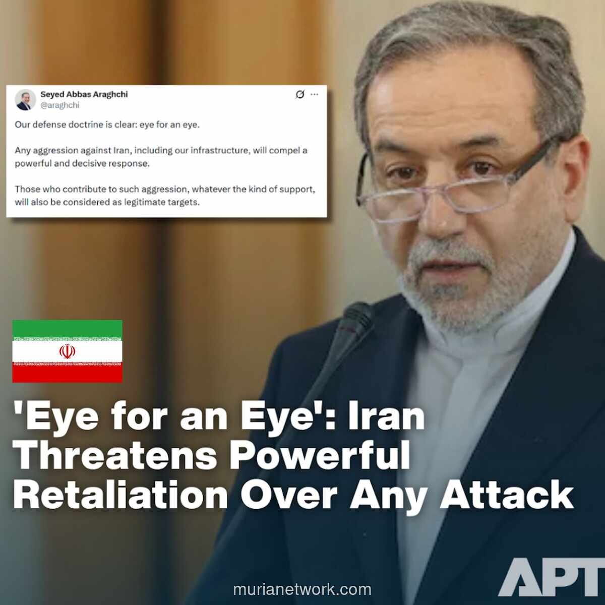 Iran Peringatkan AS: Agresi Akan Dibalas Setimpal, Target Sah Termasuk Sekutu