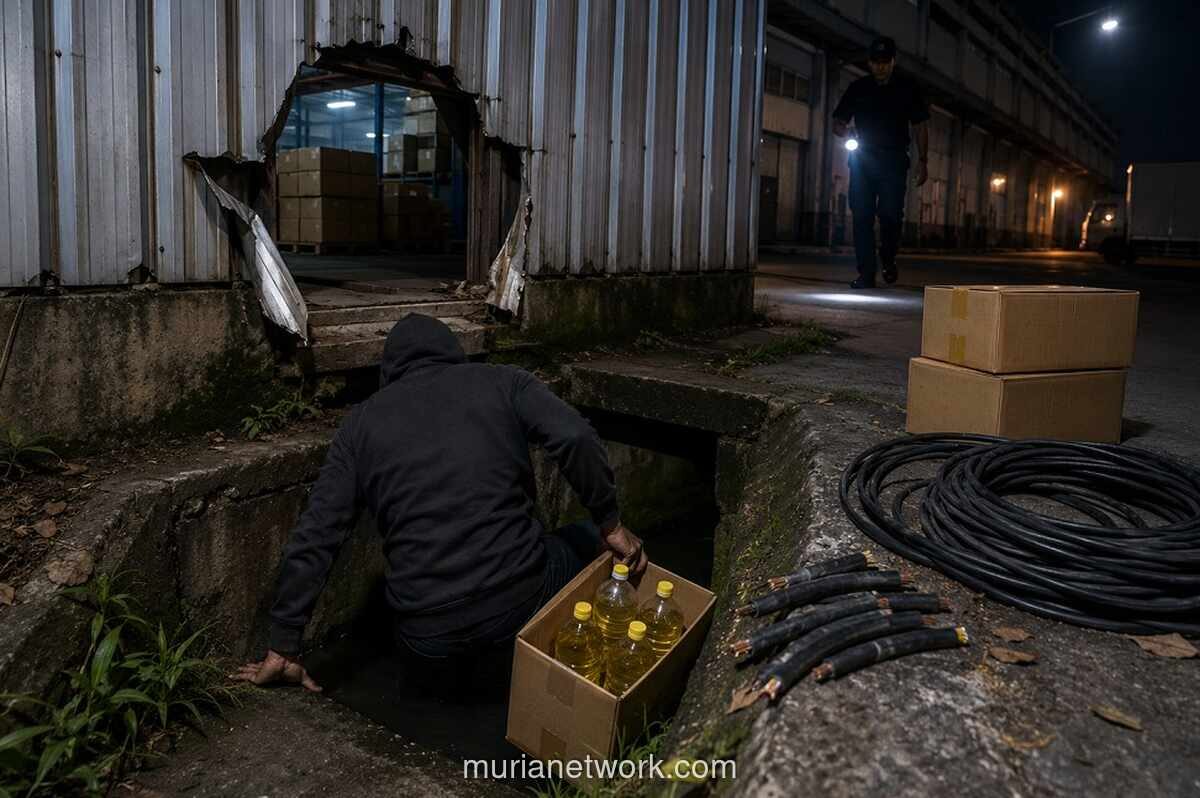 Menyusup Lewat Got, Pria di Bekasi Bobol Gudang dan Curi Minyak Sayur