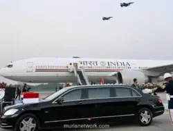 Prabowo Sambut PM Modi di Halim, Jet Tempur Kawal Pesawat India