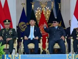 Kapolri dan Panglima TNI Kompak Dampingi Prabowo di Upacara Praspa