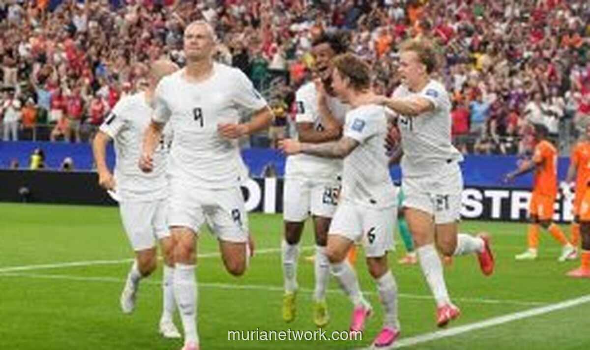 Haaland Jadi Penyelamat, Norwegia Kalahkan Pantai Gading 2-1