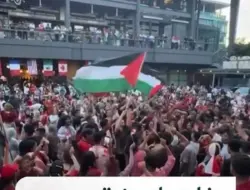 Suporter Mesir dan Maroko Bersatu Nyanyikan Lagu Solidaritas untuk Palestina di FIFA Fan Festival Dallas