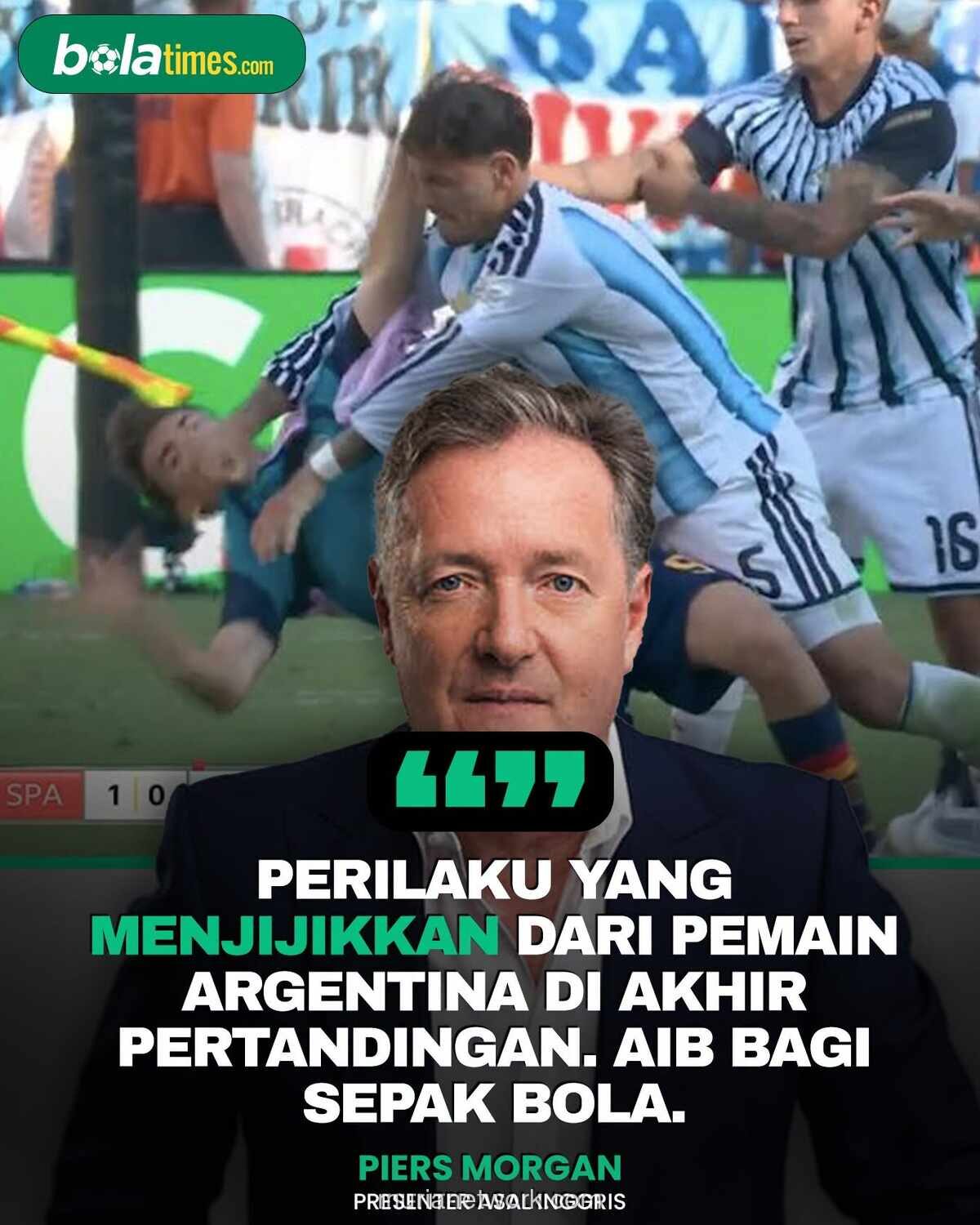 Piers Morgan Kecam Keras Perilaku Pemain Argentina Usai Final Piala Dunia 2026
