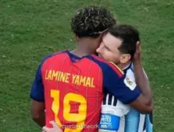 Usai Final Piala Dunia 2026, Lamine Yamal Peluk Messi di Tengah Kekalahan Argentina