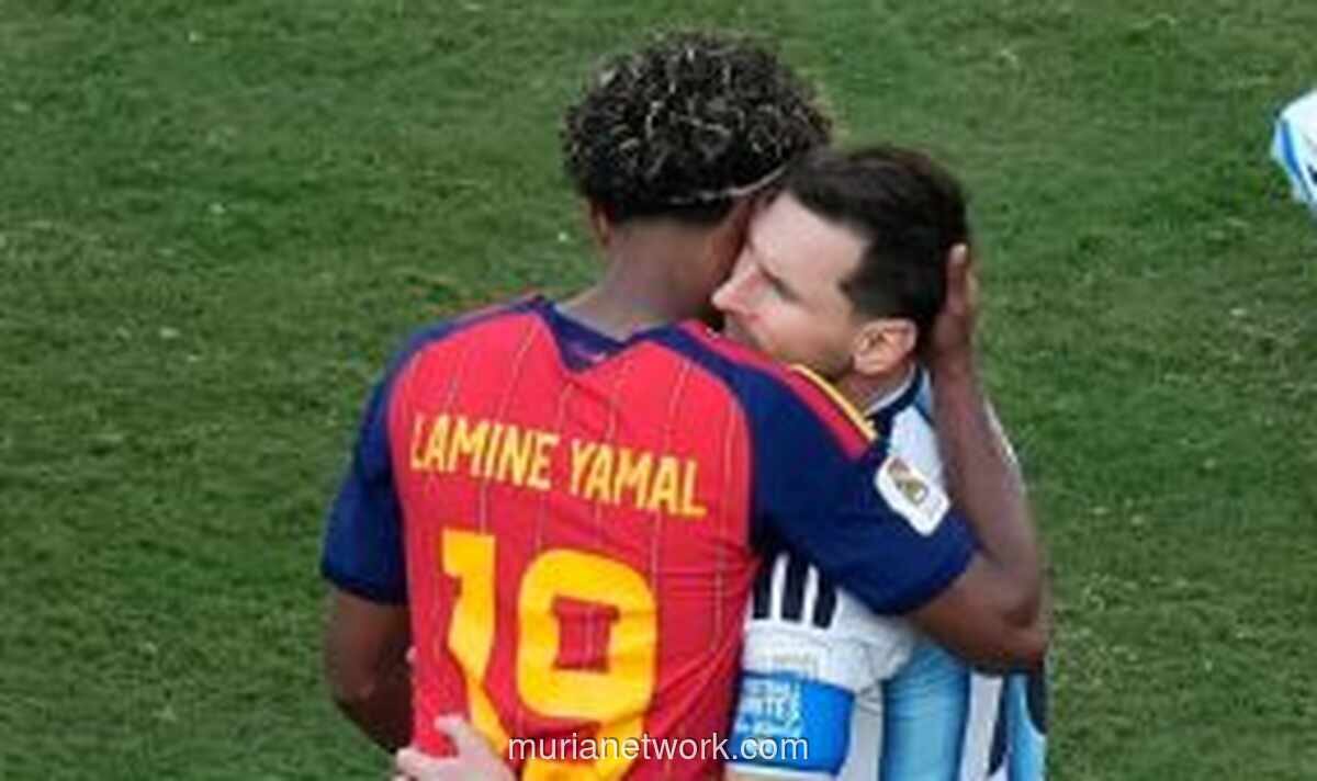 Usai Final Piala Dunia 2026, Lamine Yamal Peluk Messi di Tengah Kekalahan Argentina