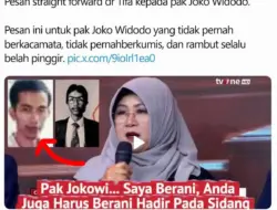 Tifa Tantang Jokowi Hadir di Sidang Kasus Pencemaran Nama Baik