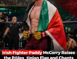 Petarung Irlandia Kibarkan Bendera Palestina Usai Kalahkan Eks Tentara Israel di Roma