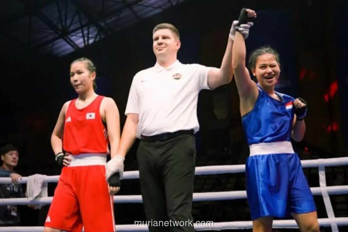 Petinju Muda Indonesia Anggie Intania Chalik Raih Emas di Asian Boxing U-19