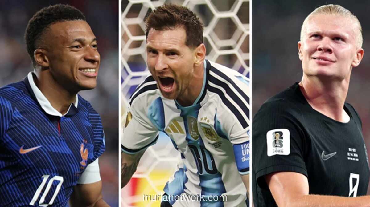Persaingan Sepatu Emas Piala Dunia 2026: Messi, Mbappe, dan Haaland Saling Kejar Rekor