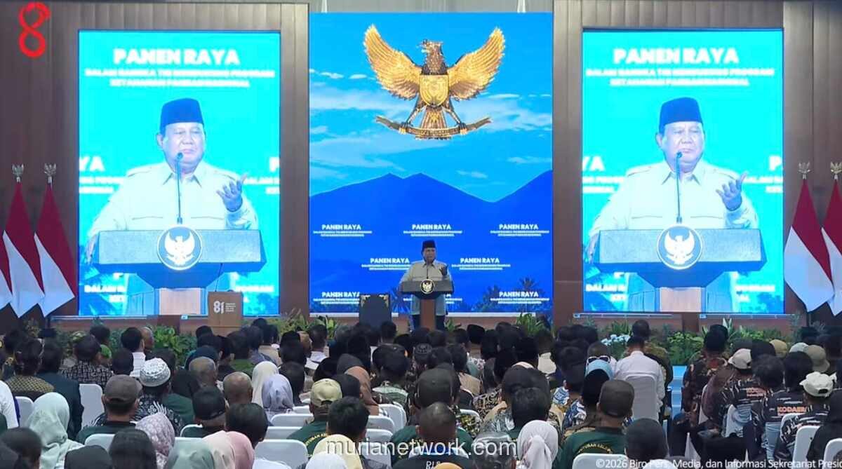 Prabowo Tegaskan Swasembada Pangan Jadi Prioritas Nasional Saat Panen Raya Serentak Bersama TNI