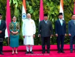 PM India Narendra Modi Tiba di Jakarta, Disambut Puan Maharani dan Prabowo