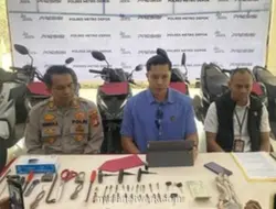 Polisi Bekuk Komplotan Pencuri Motor di Depok, Temukan Tali Pocong pada Tersangka