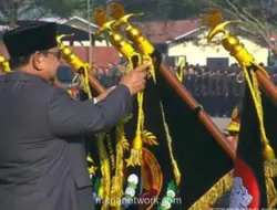 Prabowo Anugerahkan Nugraha Sakanti ke 11 Satker Polri di Hari Bhayangkara ke-80