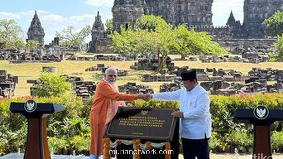 Prabowo dan PM Modi Resmikan Restorasi Candi Prambanan 10 Tahun