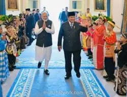 Prabowo dan PM India Sepakat Perkuat Hubungan Bilateral Lewat Jamuan Kenegaraan