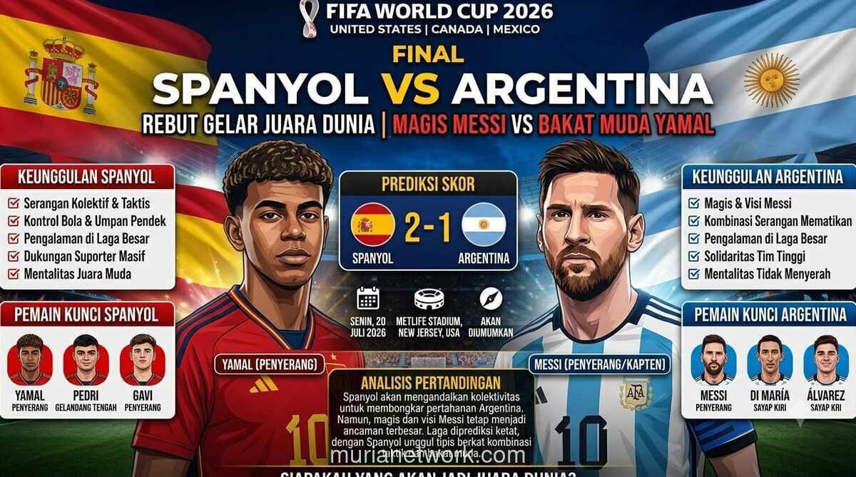 Final Piala Dunia 2026: Spanyol Jumpa Argentina di New Jersey