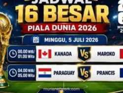 Duel Panas Kanada vs Maroko dan Paraguay vs Prancis Buka Babak 16 Besar Piala Dunia 2026
