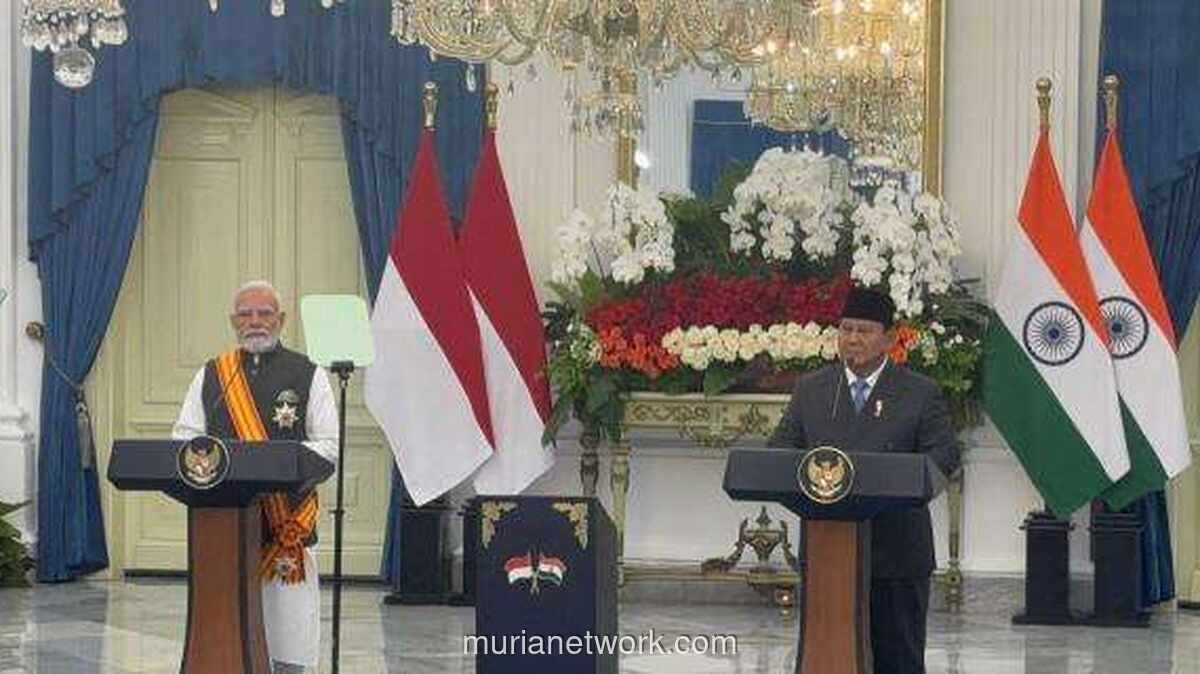 Prabowo dan Modi Sepakat Percepat Perundingan Perjanjian Dagang RI-India