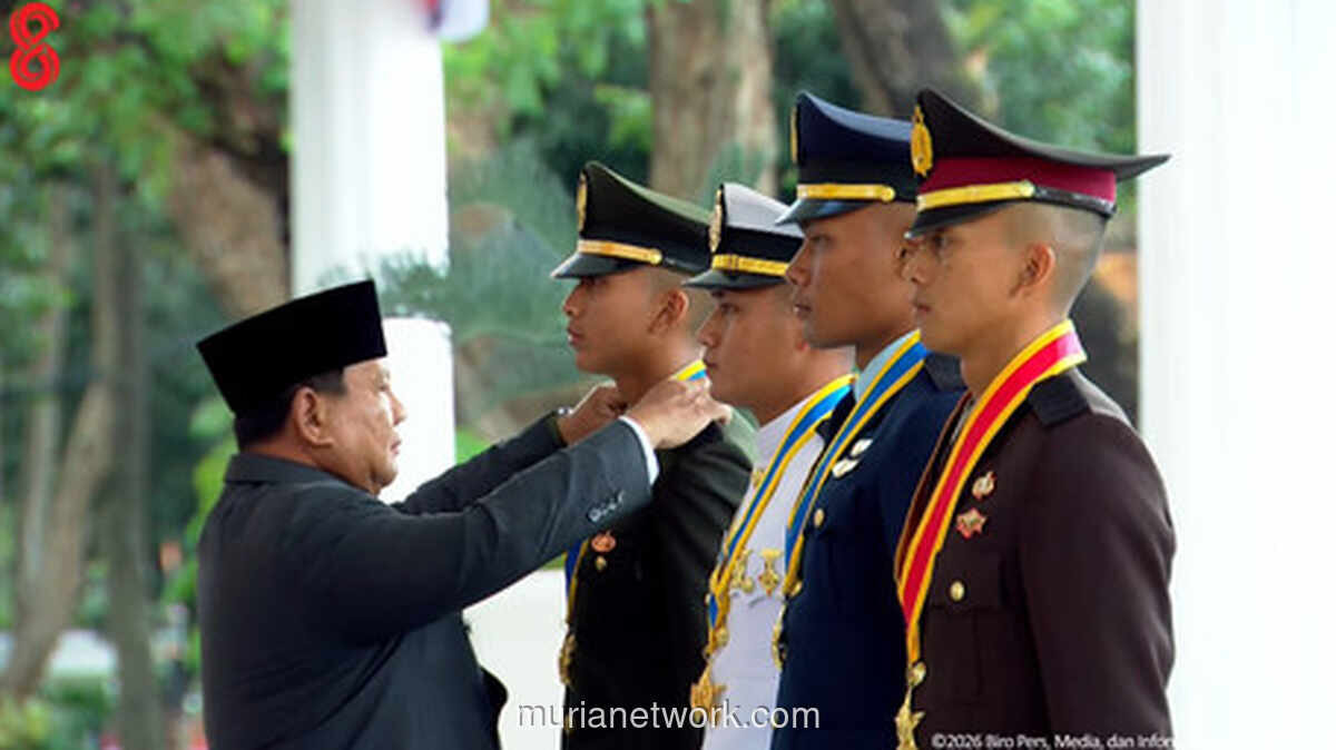 1.177 Perwira TNI-Polri Dilantik Presiden Prabowo, Empat Raih Adhi Makayasa