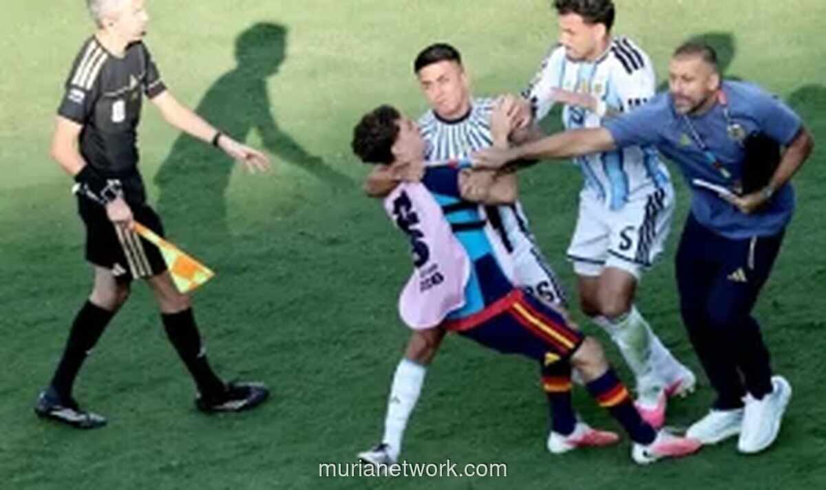 Pemain Argentina Terlibat Perkelahian Usai Kalah dari Spanyol di Final Piala Dunia