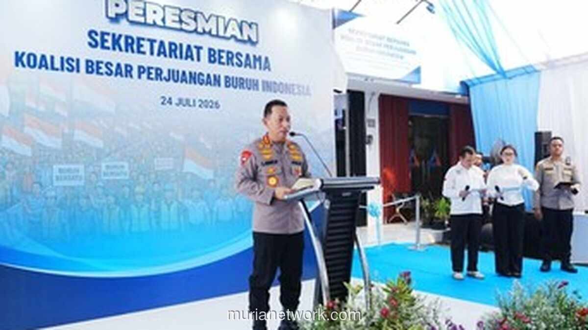 Kapolri Resmikan Sekretariat Bersama Koalisi Buruh, Sebut Momen Bersejarah